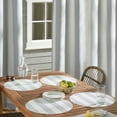 thumbnail image 3 of TOWN & COUNTRY BASICS Cabana Stripe Indoor Outdoor Placemats 4-Pack Set, Reversible and Easy Clean, Grey/White, 15" Round, 3 of 13