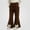 Coffee, variant on SGFCWSX Girls Flare Pants, Elastic Waist Corduroy Bell Bottom Casual Trousers with Bow Pockets for Kids School Daily Wear Pink Size 7