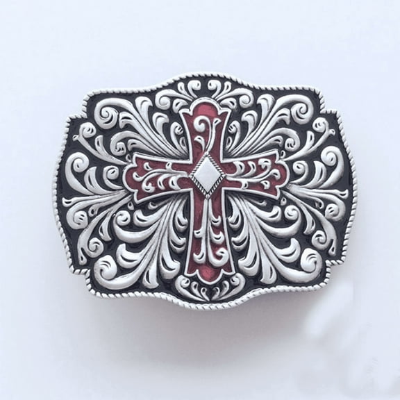 Men Belt Buckle New Western Flowers Belt Buckle