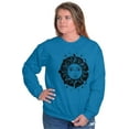 thumbnail image 4 of Celestial Sun Symbolic Spirit Animal Women Crewneck Sweatshirt Brisco Brands 5X, 4 of 6