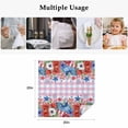 thumbnail image 5 of 4th of July Cloth Napkins, Independence Day Floral Checkered Stars Washable and Reusable Dinner Napkins Set of 4, Table Napkin for Kitchen Party Birthday Wedding Hotel Housewarming 20"x20", 5 of 9