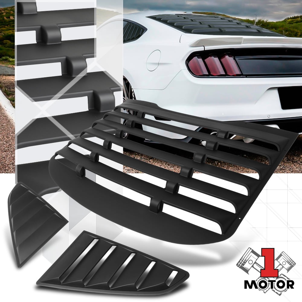 OCPTY Side Window Louver Windshield Sun Shade Cover Black Compatible With 2005-2014 for Ford Mustang