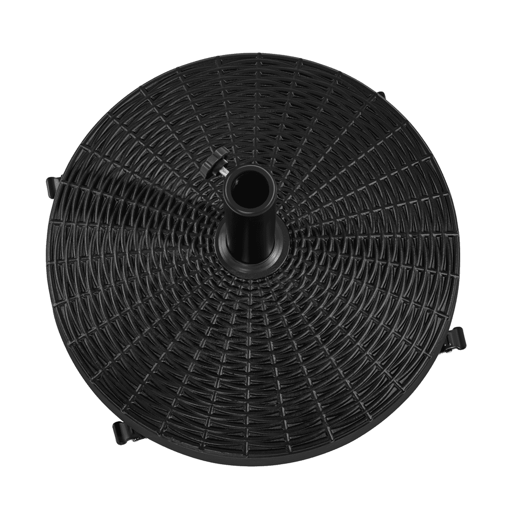 Yaheetech Iron Round Umbrella Base Stand with Wheels, Black