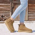 thumbnail image 6 of Ecetana Snow Boots for Women Winter Warm Ankle Boots Cozy Short Bootie With Side Zipper, 6 of 7