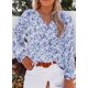 thumbnail image 2 of Blusa Eytino para mujer, talla grande, casual, manga larga, cuello en V, azul, 2 of 6