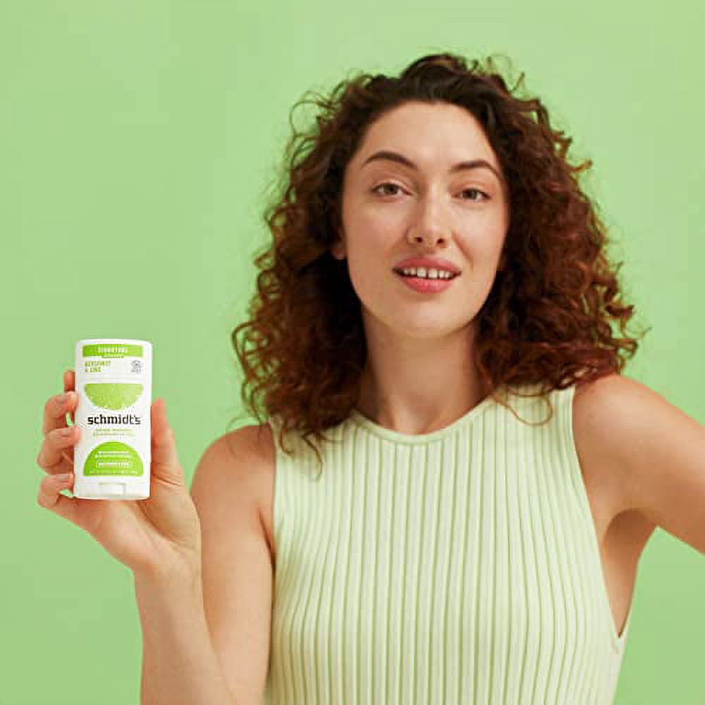 (2 Pack)Schmidt's Aluminum Free Natural Deodorant Bergamot & Lime, 2.65 oz