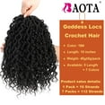 thumbnail image 2 of Cabellos de ganchillo BAOTA Goddess Locs de 25 cm, 7 paquetes para mujer, 2 of 8
