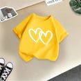 thumbnail image 2 of FDDMis Yellow Tshirt Girls Top Hat Kids Preppy Tops Shirts for Teen Girls New Born Clothes 12 Month Girl Clothes Girls Clothes Size 10, Yellow 2-4 Years, 2 of 8
