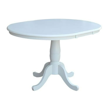 36 in. Round Top Pedestal Table With 12 in. Leaf - 30 in. High