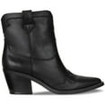 thumbnail image 2 of Sun + Stone Womens Brennaa Faux Leather Pointed Toe Cowboy, Western Boots, 2 of 4