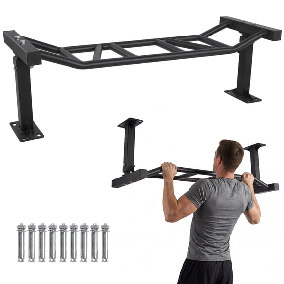 golytefs 47 Inch Ceiling Mount Pull Up Bar Heavy Duty Multi-grip Chin Up Bar for Garage/home Gym And Strength Training Adjustable Height&supports To 600 Lbs