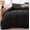 Black, variant on Sleep Zone Washed Microfiber 100gsm Duvet Cover Set, All Season Bedding, Queen Black