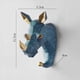 thumbnail image 2 of Gancho de pared Gancho para abrigos de resina animal autoadhesivo, gancho para toallas Gancho para puerta montado en la pared Almacenamiento y almacenamiento de toallas, rinoceronte azul JM, 2 of 5