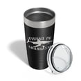 thumbnail image 4 of Fluent in Sharkasm Tumbler Sarcasm Travel Mug Funny Gift Insulated Laser Engraved Coffee Cup 20 oz Black, 4 of 5
