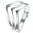Silver, variant on 316L Stainless Steel Rose Gold Statement Pointed Chevron Ring