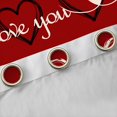 thumbnail image 4 of Homewish Love Heart Print Blackout Curtains Set of 2 (52x84 Each) for Kids Teens Girls,Romantic Lover Couple Window Curtains,Happy Valentine Curtains and Drapes,Microfiber Bedroom Decor, 4 of 6