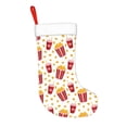 thumbnail image 2 of Balery Popcorn Pattern Christmas Stockings with Initials, 18" Large Knit Christmas Stocking,Xmas Stocking for Kids, Holiday and Family Stocking, 2 of 7
