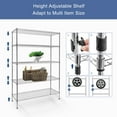 thumbnail image 6 of 5 Tier Wire Shelving Unit, Height Adjustable Wire Shelves with 2200 LBS Capacity, Metal Storage Rack Organizer for Laundry, Kitchen, Bathroom, Pantry, Closet (18"D x 42"W x 71"H, Chrome), 6 of 8