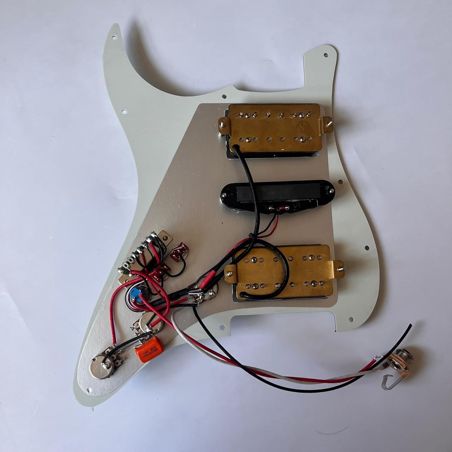 HSH Prewired Guitar Strat Pickguard Set,Humbucker Pickups Coil Splitting Switch Multi Switch Harnesses,For Fender St Electric Guitar Replacement Part