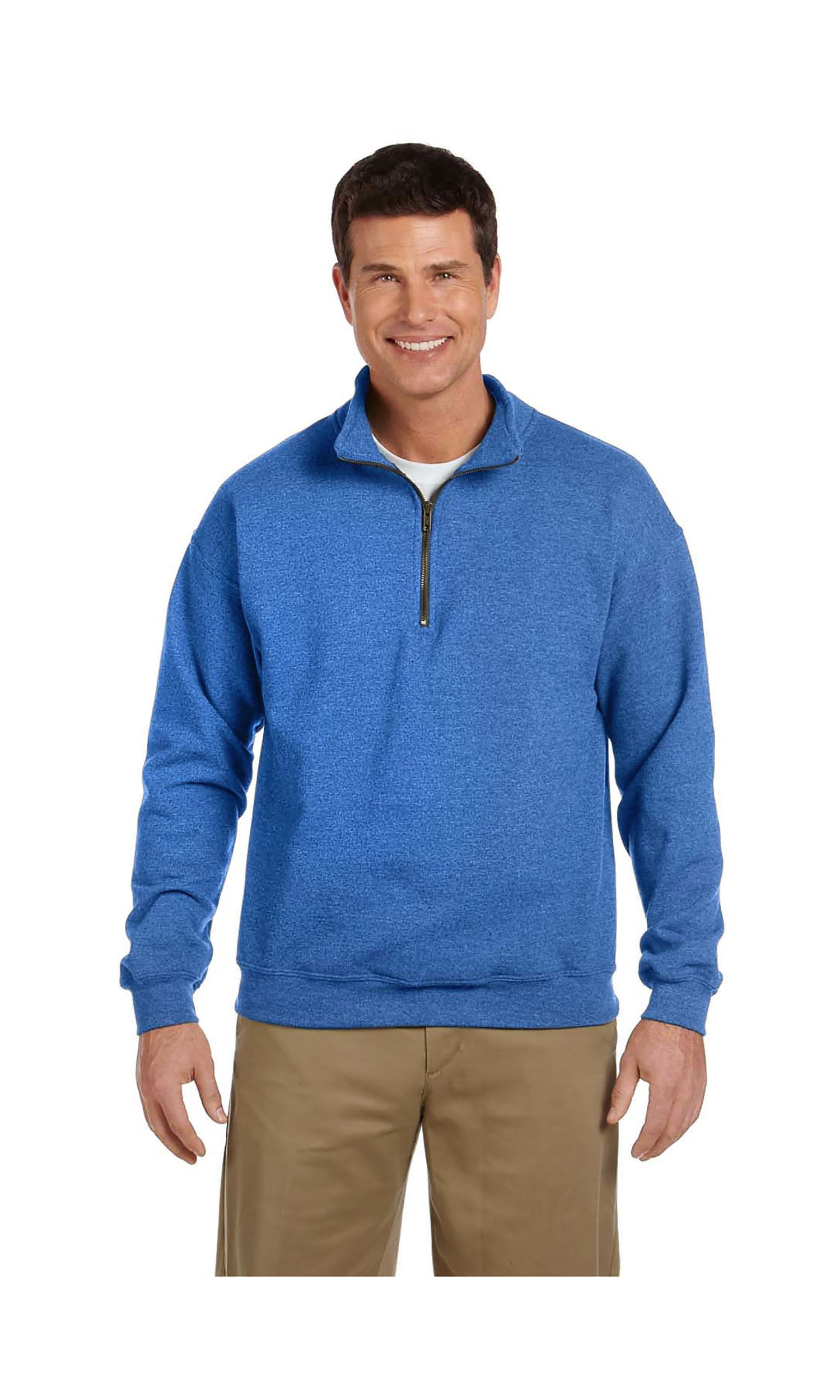 Gildan Men's Contrast Vintage 1/4 Zip Cadet Collar Sweatshirt, Style ...