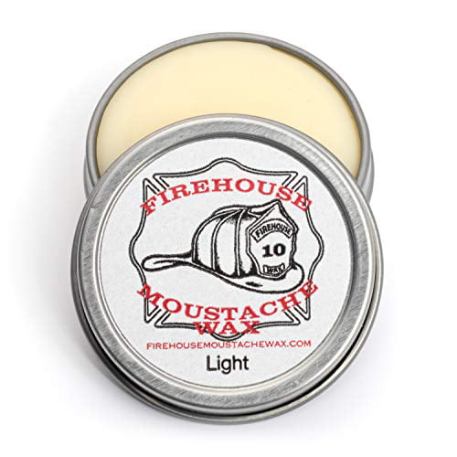 Firehouse Moustache Wax Light - for Beard & Mustache Shaping, Naturally  Scented & Colored All-Weather Mustache & Beard Wax (1 Ounce Tin); Handmade  in Small Batches by John The Fireman 