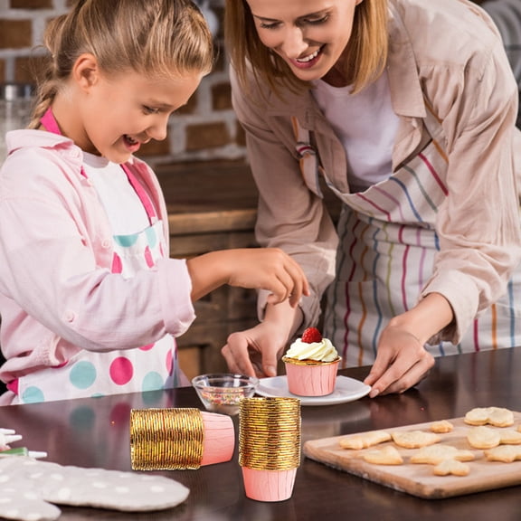 Fufafayo under $5 Cupcake Liners, Baking Cups, Large Flanged Cupcake Liners, High Temperature Muffin Cups, Pack of 50, for Cupcakes, Muffins, Desserts, Party, Birthday, Holiday Baking, Oven Safe