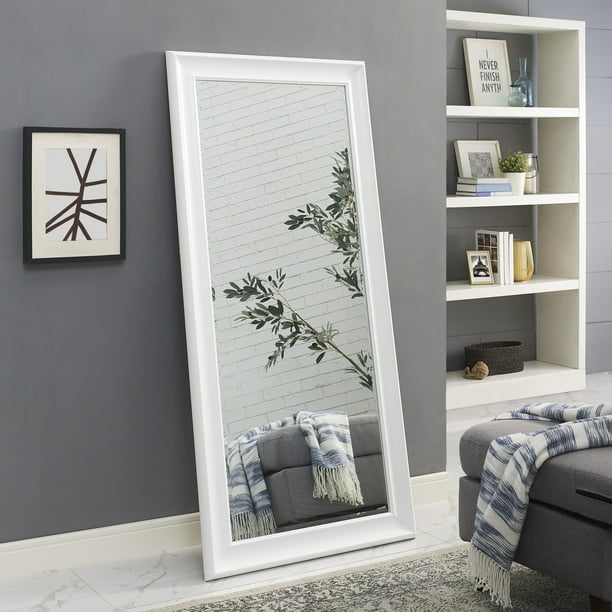 Framed Floor Mirror Full Length Standing Large Rectangle Wall Big For Bedroom White 65 H X - Wall Floor Mirror Frame Framed Floor Mirror Full Length Standing Large Rectangle Wall Big For Bedroom White 65 H X - Wall Floor Mirror Frame