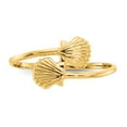thumbnail image 5 of 14K Yellow Gold Ring Band Themed Polished Shells, Size 9, 5 of 5