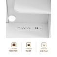 thumbnail image 6 of TEENFON Large Vanity Set with Mirror and Power Outlet, Makeup Vanity Desk with 7 Drawers, 4 Shelves and 5 Hooks,Vanity Table for Bedroom, White, 6 of 10