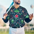 thumbnail image 4 of Fotbe Christmas Baseball Jersey Shirt for Men and Women, Casual Short Sleeves Button Down T-Shirt-X-Large, 4 of 9