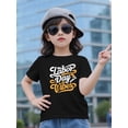 thumbnail image 1 of Labor Vibes" Cotton Short-Sleeve T-Shirt for Girls - Casual Crew Neck, Medium Stretch, Summer Top with Fun Print, Versatile & Cute for Little Girls, Everyday Tshirt | Playful Design, 1 of 6
