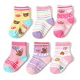 thumbnail image 6 of Fraobbg 12 Pack Baby Girls Non Slip Skid Crew Socks Toddlers Infant Cotton Grips Ankle Socks, 6 of 9