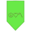 thumbnail image 4 of Christmas Pet and Dog Bandana Rhinestone, "Peace, Love  Candy Canes", 4 of 9