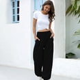 thumbnail image 3 of Pantalones de chándal de de alto atléticos para mujer XL negro grueso Hugo Pantalones holgados de mujer, 3 of 9