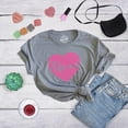 thumbnail image 4 of Womens Kiss Me Script Heart Cute \Relationship Flirting T shirt for Ladies Womens Graphic Tees, 4 of 9