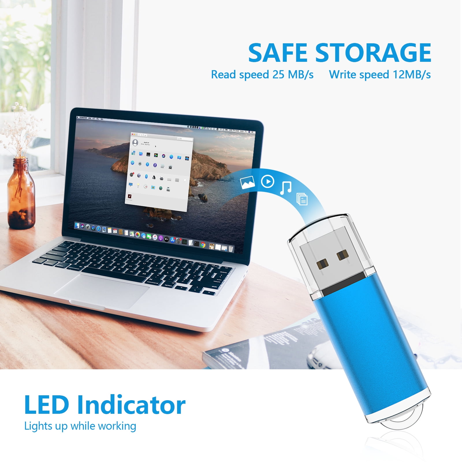 TOPESEL 16GB 10Pack USB Flash Drive 2.0 Thumb Drive Memory Stick Jump Drive 16G USB Drive for PC laptops, tablets, TVs, car audio