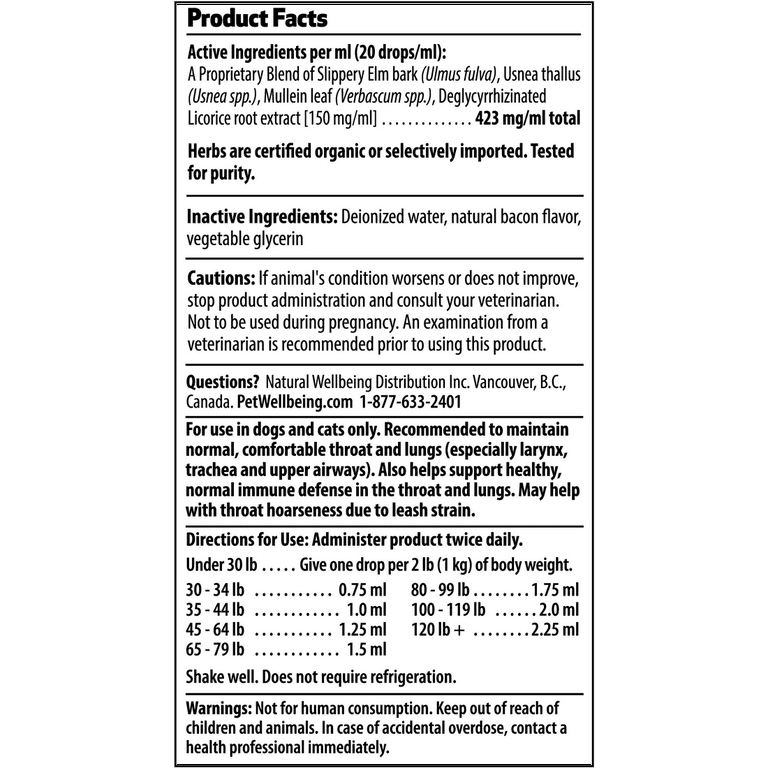 Throat Gold - Soothes Throat Irritation in Dogs