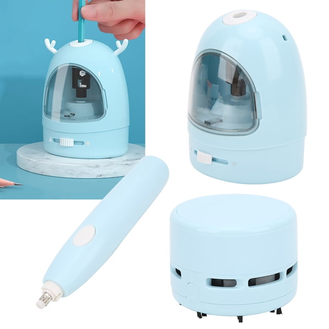 Automatic Stationery Set, Easy Clean Pencil Sharpene Complete Easy Carry for Desktop Cleaning for Sharpening Pencils
