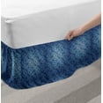 thumbnail image 2 of Blue Paisley Bed Skirt, Rhythmic Buta Motifs Curvy Elements Floral Like Sketch Pattern, Elastic Bedskirt Dust Ruffle Wrap Around for Bedding Decor, 4 Sizes, Violet Blue Blue Grey, by Ambesonne, 2 of 2