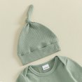 thumbnail image 5 of Cjfdfy Newborn Baby Girl Boy Fall Outfits Cousin Crew Waffled Ribbed Long Sleeve Bodysuit And Hat 2Pcs Infant Cute Coming Home Fall Winter Outfit 0-9M, 5 of 9