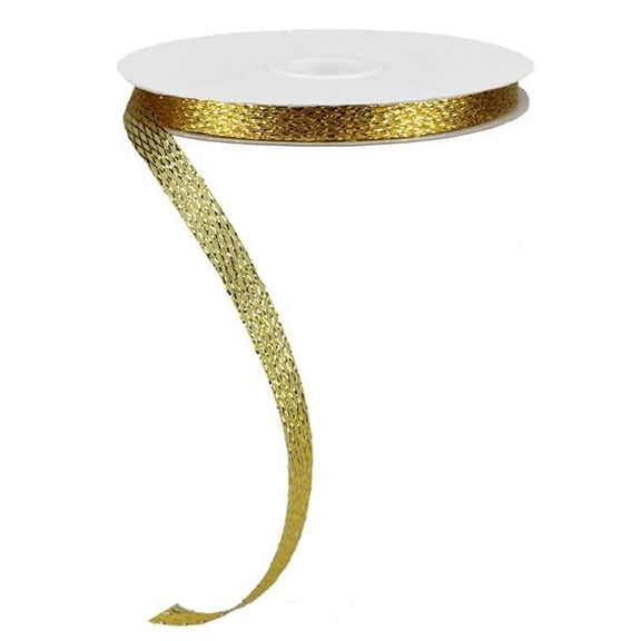 Gold Metallic Corsage Ribbon (30 Yards x 0.5 Inches)