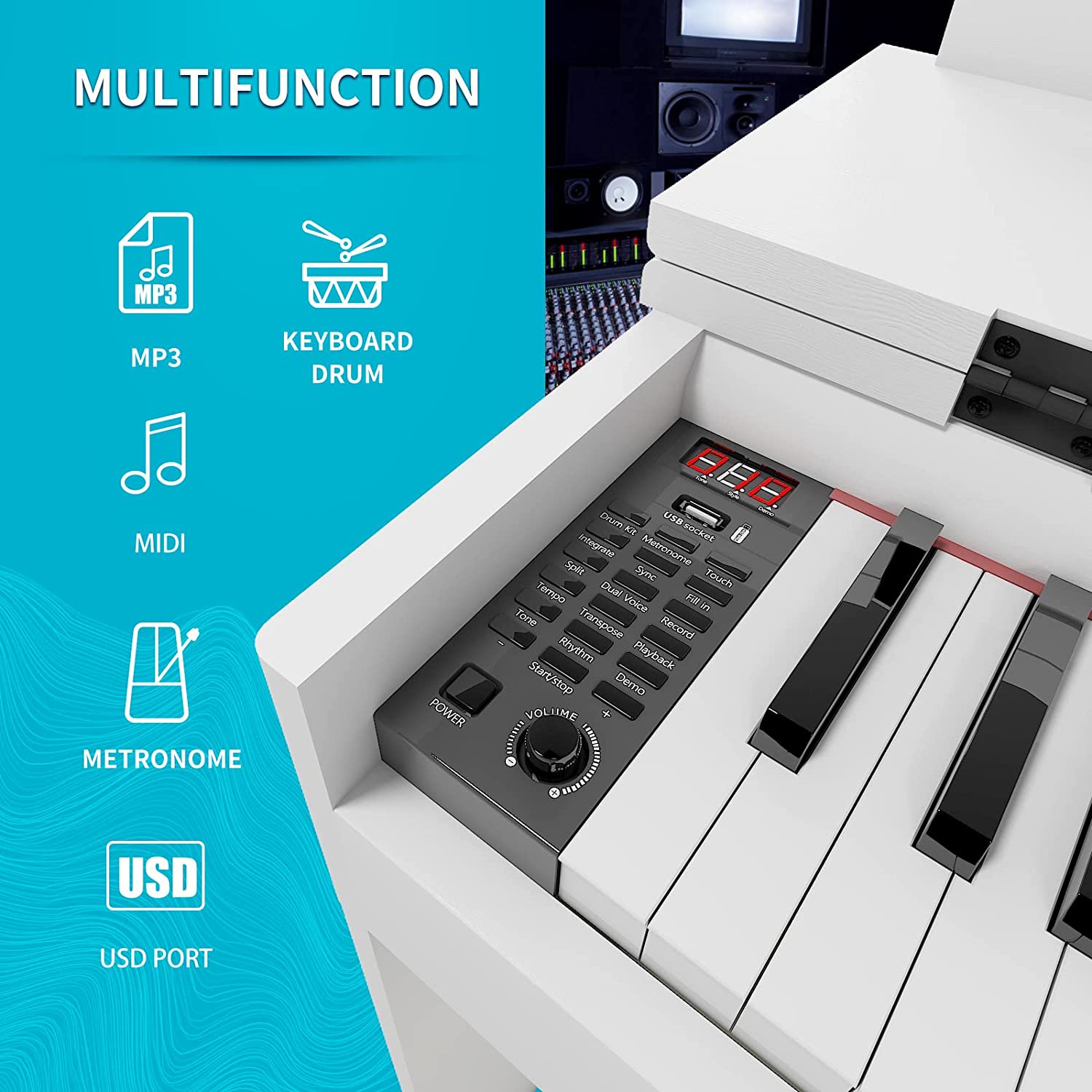 LAGRIMA Professional 88 Key Digital Piano, Full Size