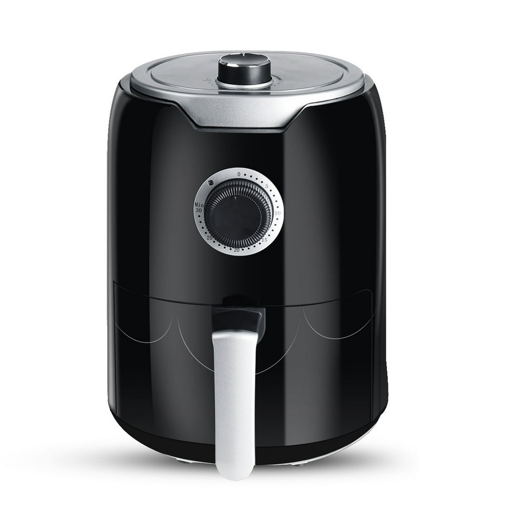 110V 2L Black Air Fryer Manual Multi-Functional Knob Control Fryer