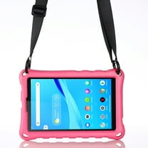 Allytech Kids Case for Lenovo Tab M8 HD TB-8505F/ Tab M8 FHD TB-8705F, Soft EVA Rubber Kids Friendly Shockproof Drop Protection Lightweight Case Cover with Adjustable Hand Strap, Rose