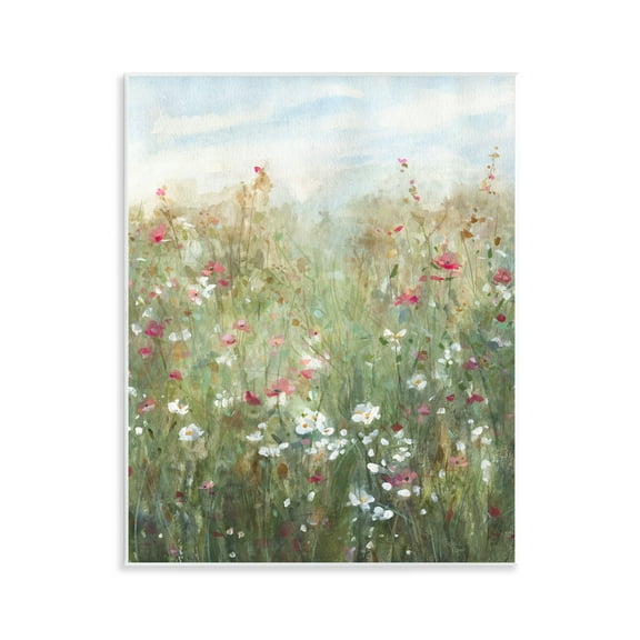 Stupell Industries Fragrant Wildflower Field Landscape & Nature Painting Unframed Art Print Wall Art, 11 x 14