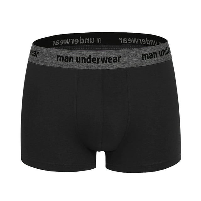 COM1950s Underwear for Men, Boxers for Men, Manunderwear Men Middle Waist Solid Color Letters Comfortable Breathable Boxers Underwear, Boxer for Men, Breathable Underwear for Men