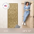 thumbnail image 4 of Maples Rugs Pelham Transitional Vintage Scroll Khaki Washable Hallway Runner Rug, 2' x 6', 4 of 8
