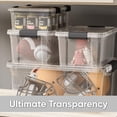 thumbnail image 5 of Superio Clear Storage Box with Lid, 2.3 Quart Plastic Container Bins for Organizing, Stackable Crates, BPA Free, Non Toxic, Odor Free, Organizers for Home, Office, School, and Dorm, 18 Pack, 5 of 9