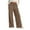 Brown, variant on Women's High Waist Wide Leg Pants Casual Loose Fit Drawstring Trousers with Pockets for Daily Wear Navy L