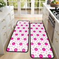 thumbnail image 4 of Kitchen Rugs Sets Of 2,Pink Daisy Flower Polka Dots Pattern Anti Fatigue Kitchen Mat Rugs Non Slip Washable,Decorative Kitchen Floor Mats for Kitchen,Sink,Laundry,17"x47"+17"x47", 4 of 5